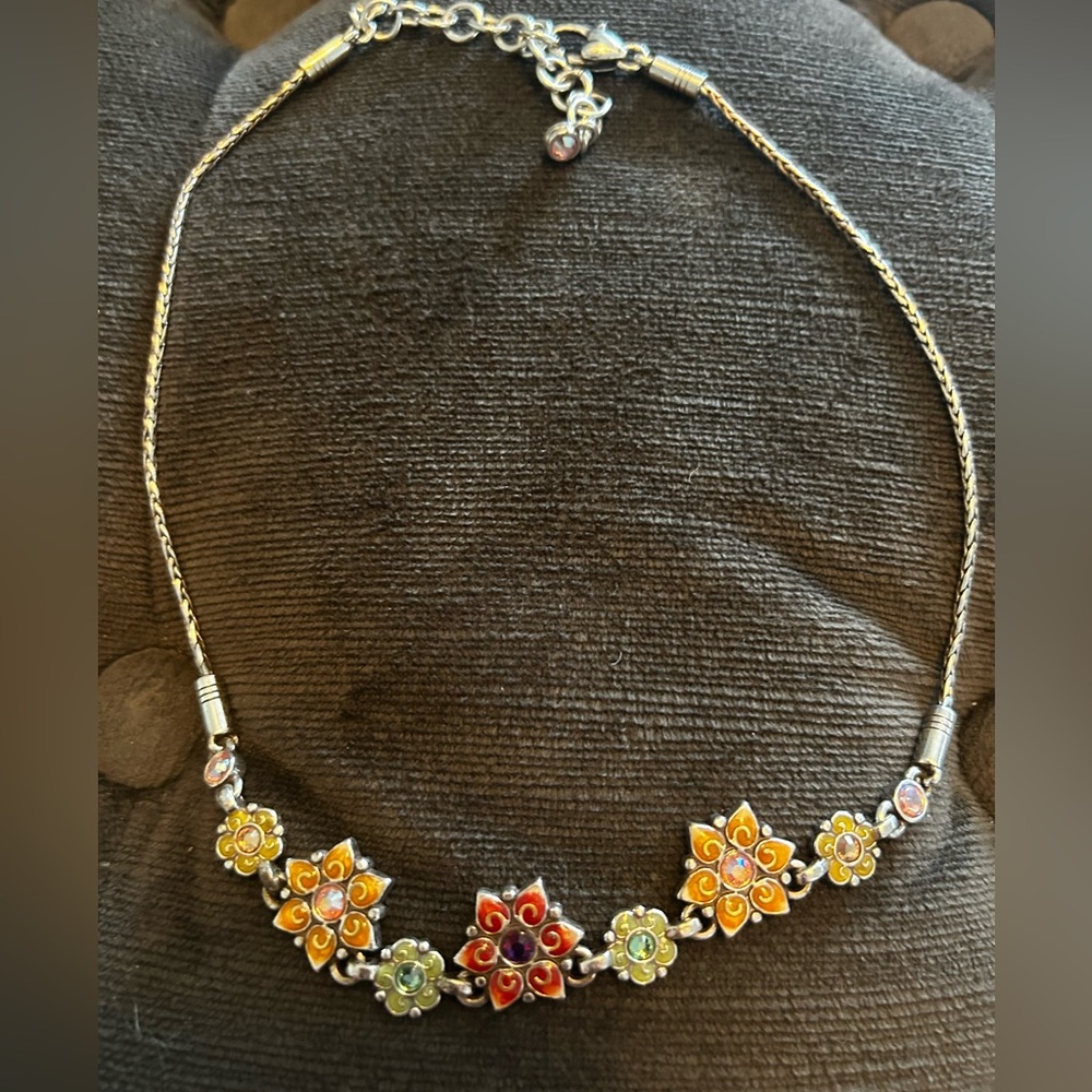 Brighton necklace flowers Swarovski crystals‎​​